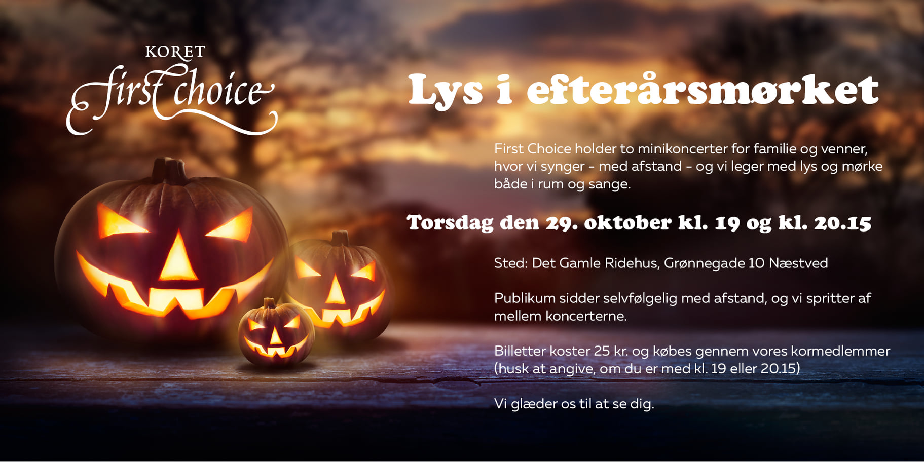 Lys i efterårsmørket 29. oktober kl. 19:00